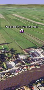 Open de webcam in Google Earth